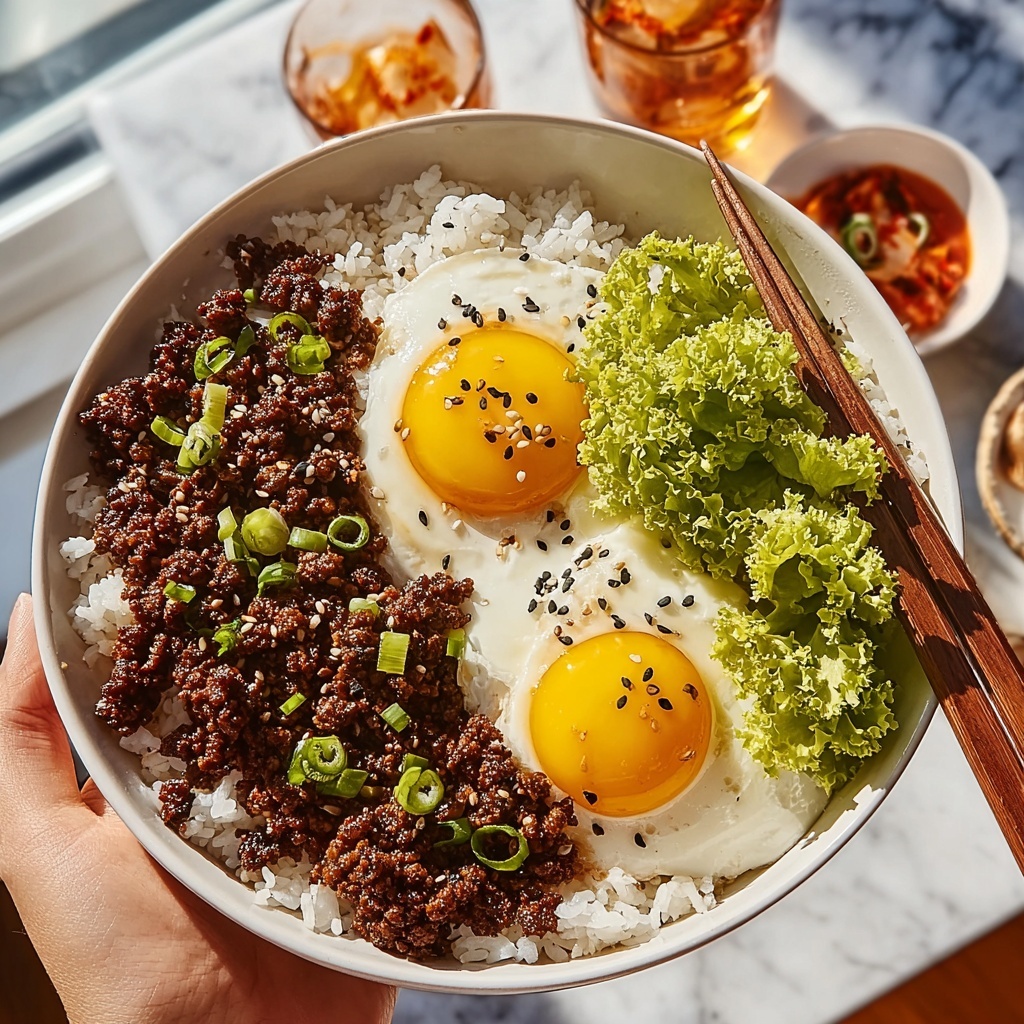 Quick and Easy Korean Ground Beef Bowl Recipe - Recipe Image