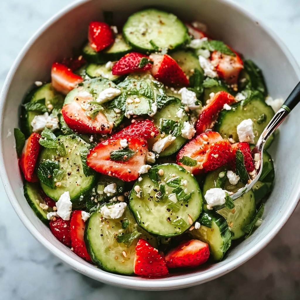 Refreshing Strawberry Cucumber Salad with Feta Bliss Recipe - Recipe Image