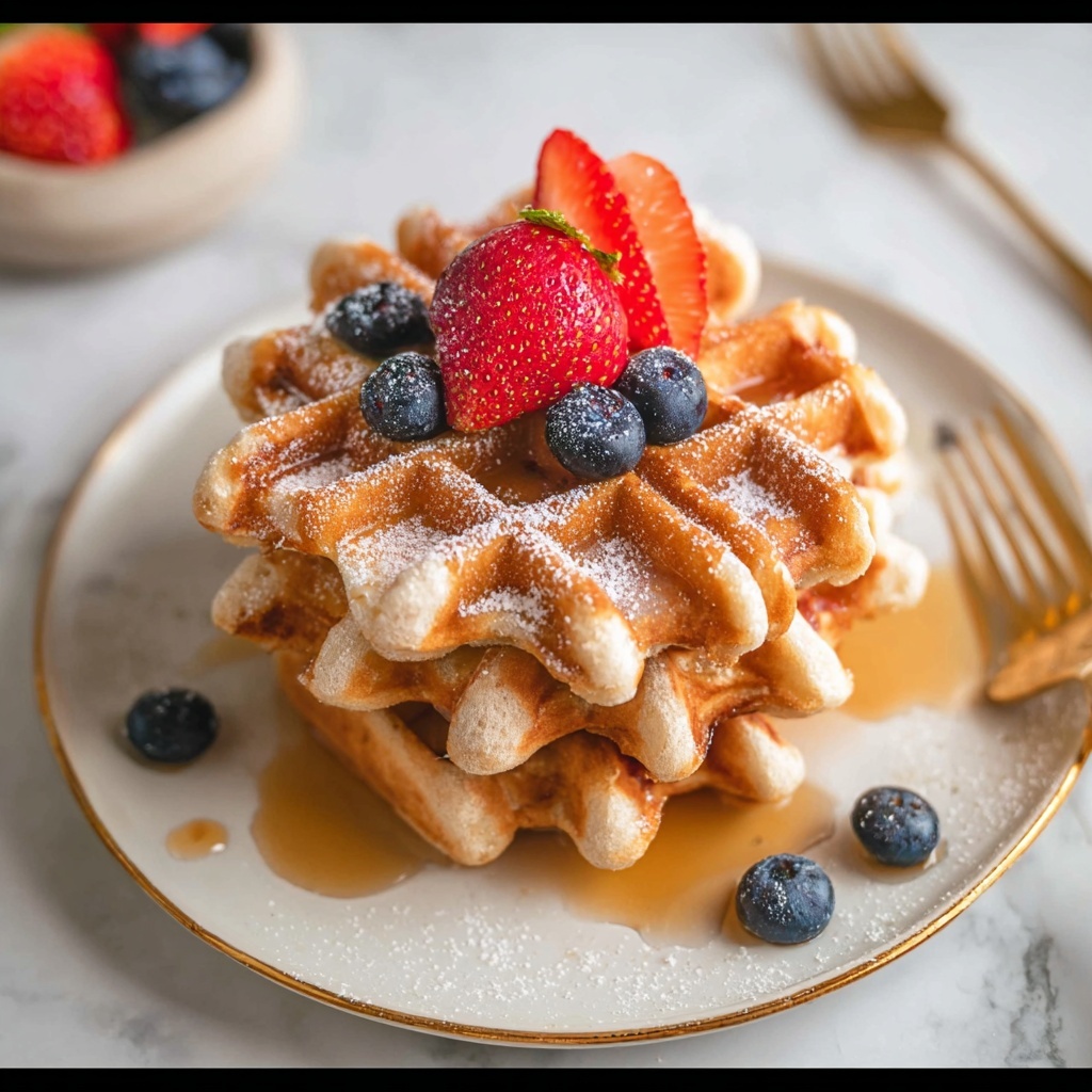 Cottage Cheese Waffles Recipe - Recipe Image