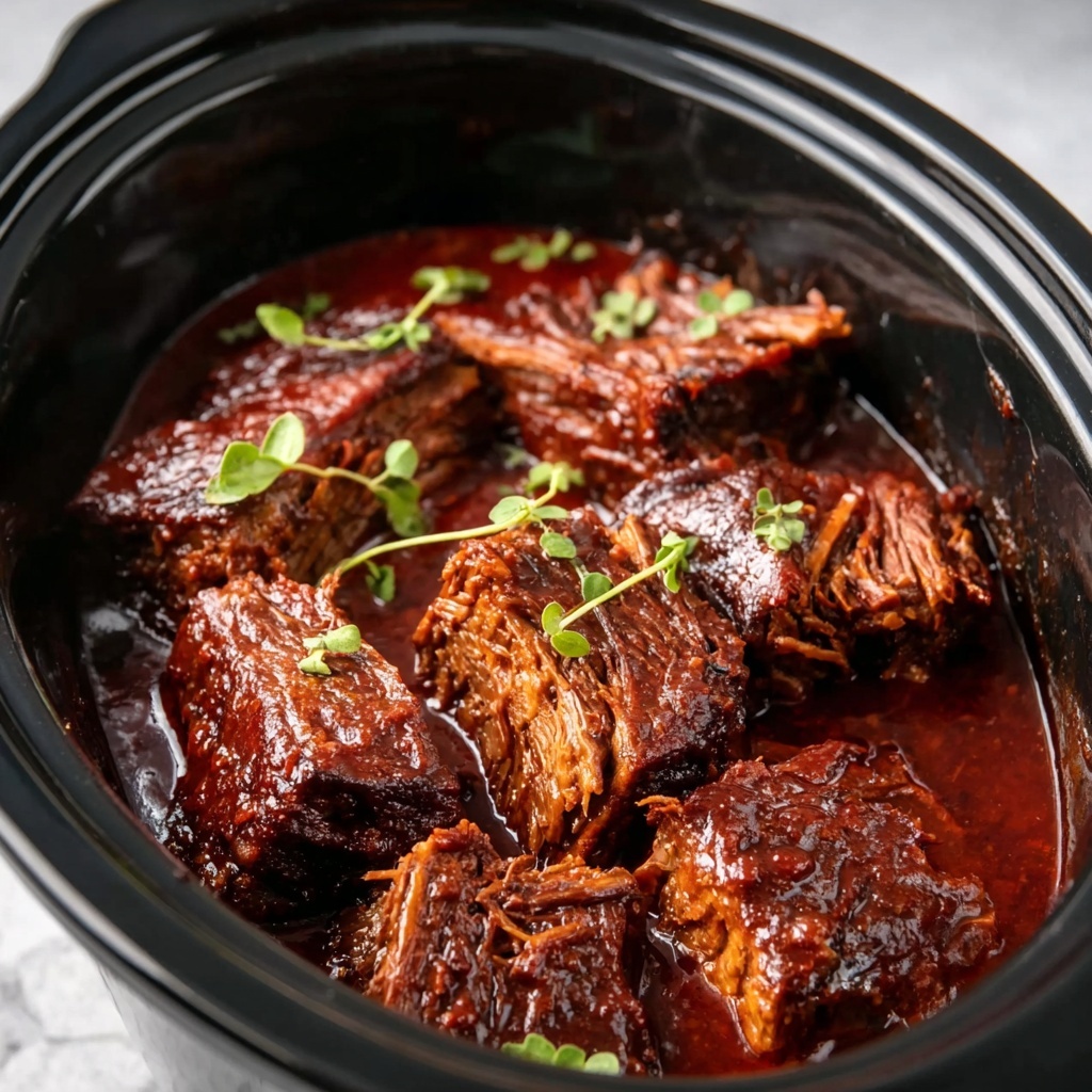 Slow Cooker 4-Ingredient Holiday BBQ Pork Recipe - Recipe Image