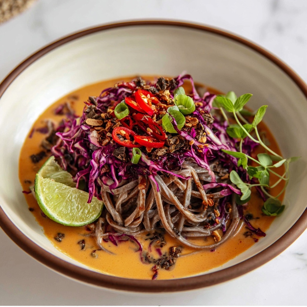 Sesame Chili Cold Soba Noodle Salad Recipe - Recipe Image