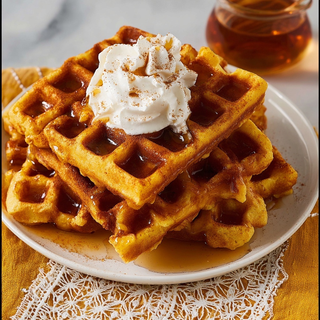 Simple Pumpkin Waffles Recipe - Recipe Image