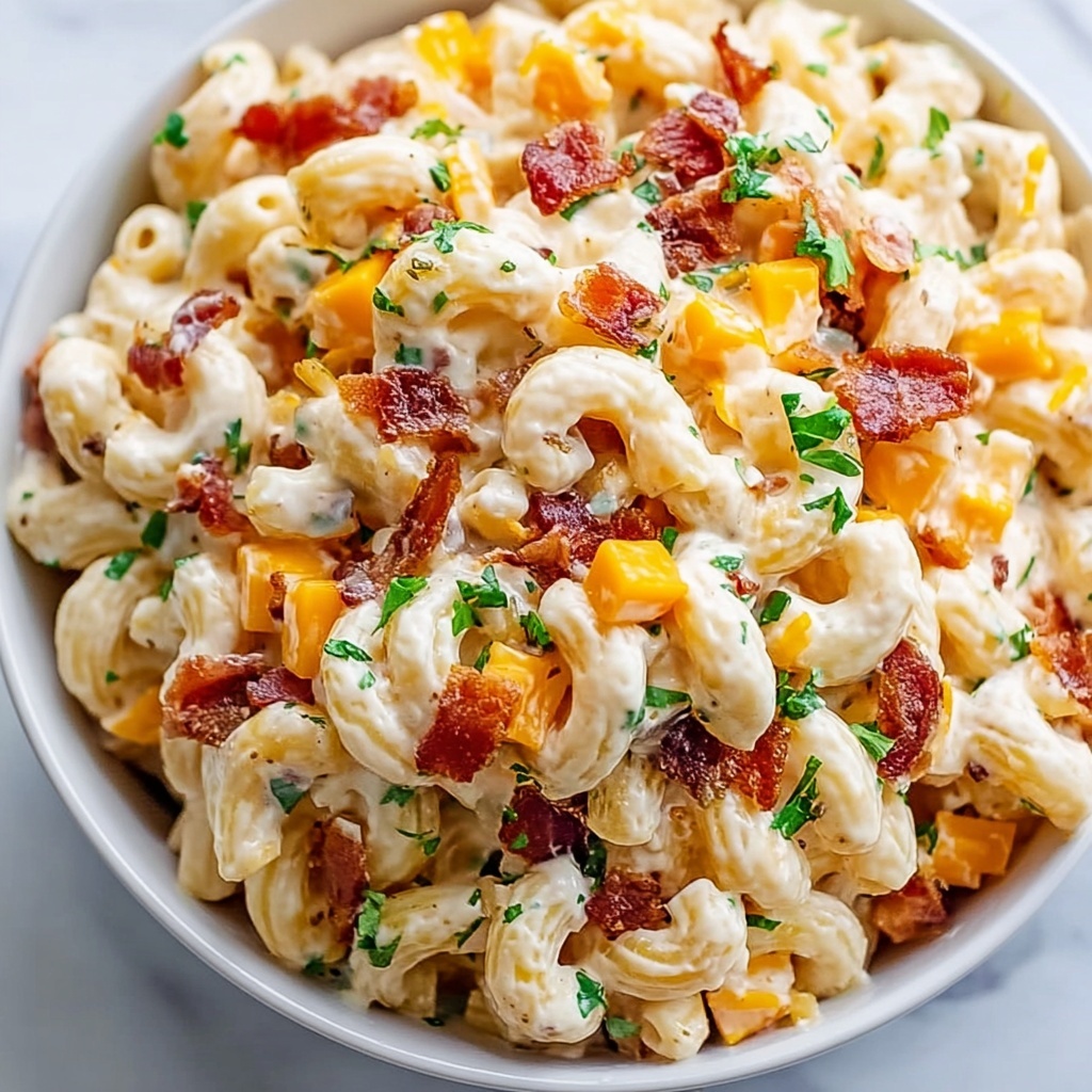 Bacon Cheddar Ranch Pasta Salad: A Creamy Crowd-Pleaser Recipe - Recipe Image