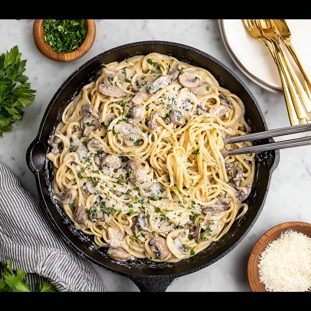Creamy Mushroom Pasta Recipe - Recipe Image