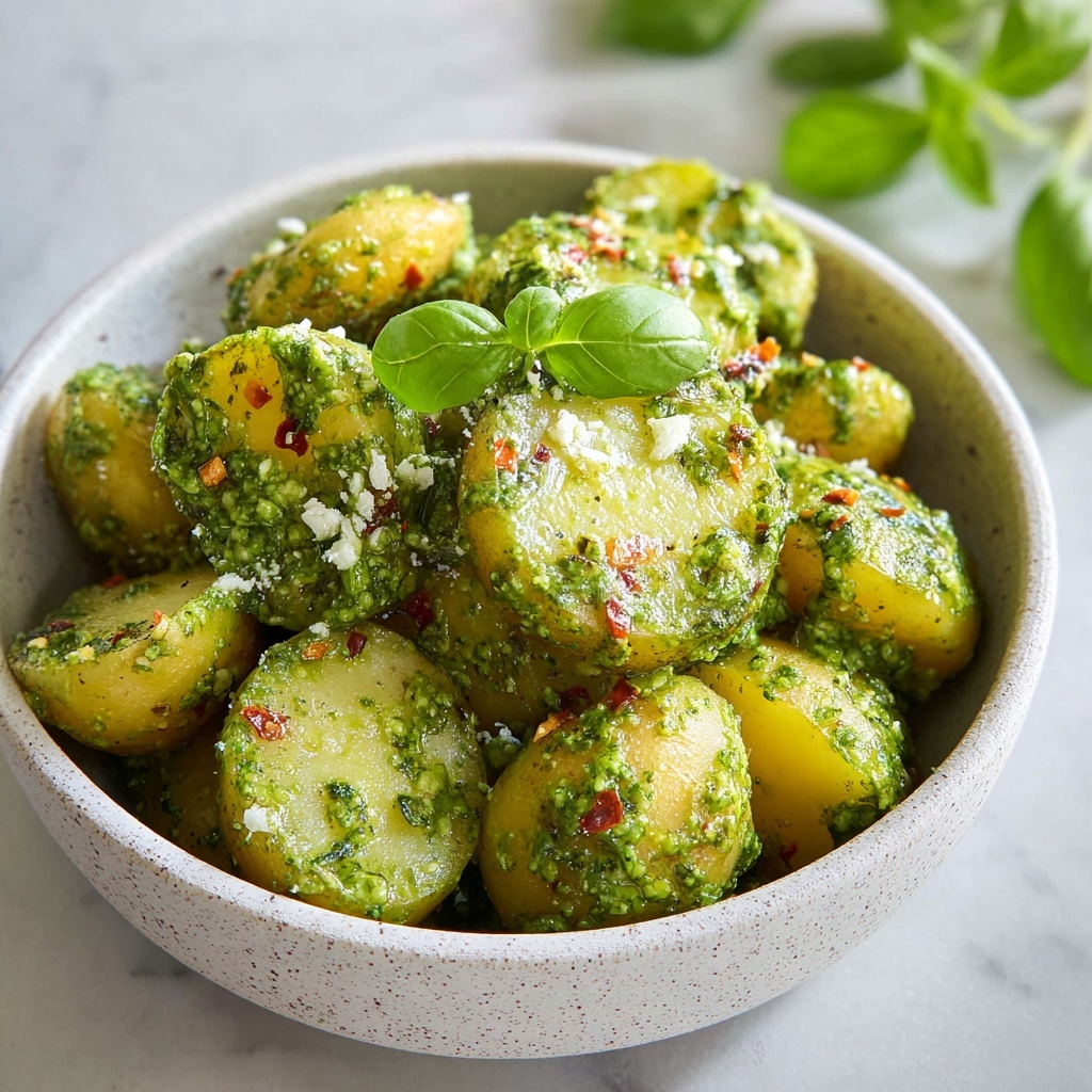 Garden Basil Pesto Potato Salad Recipe - Recipe Image
