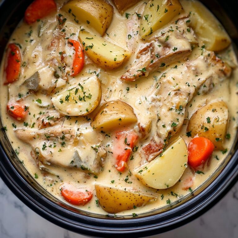 Crock Pot Creamy Ranch Chicken with Potatoes and Carrots Recipe