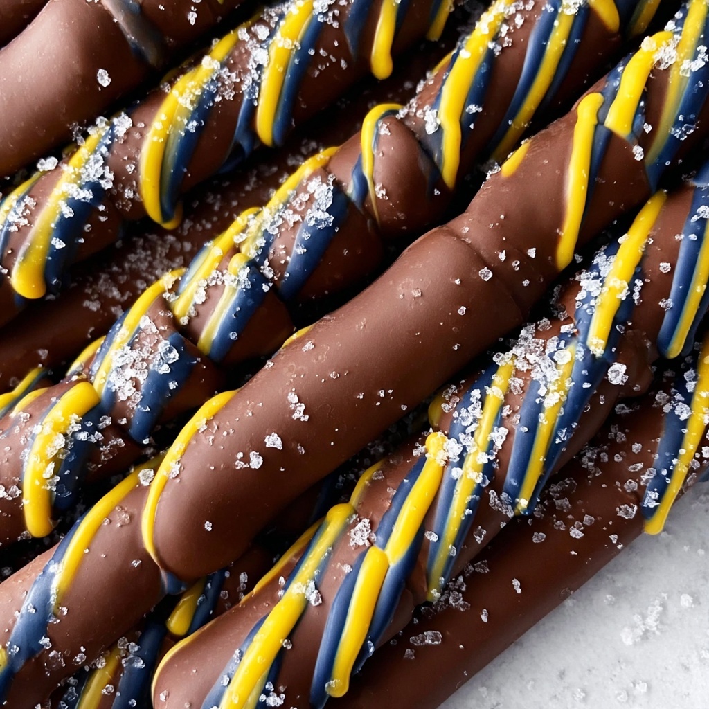 Delicious Chocolate Football Pretzel Rods for Game Day Fun Recipe - Recipe Image