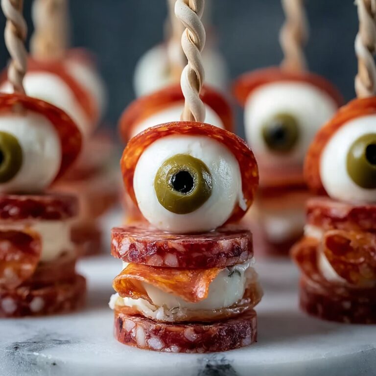 Creepy Skewered Salami Eyeballs Recipe