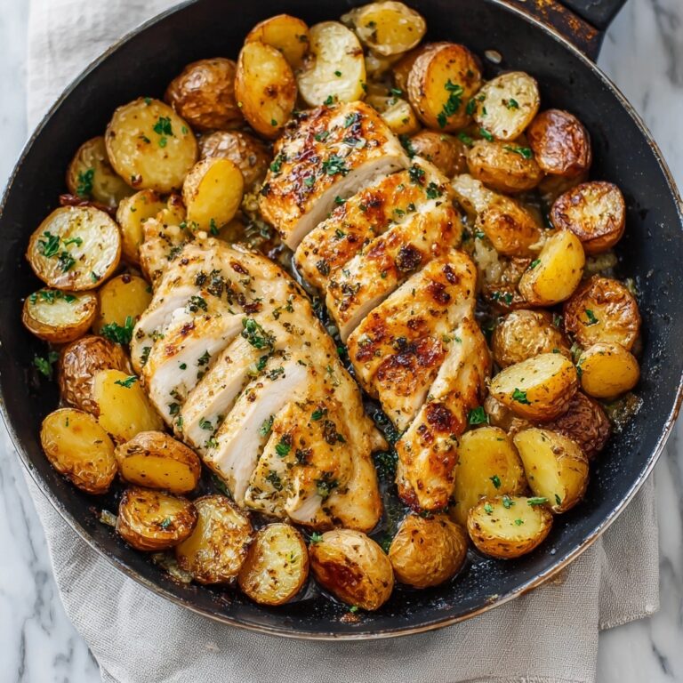 Garlic Butter Chicken and Potatoes Skillet Recipe