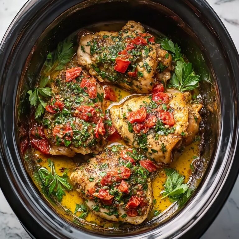 Slow Cooker Tuscan Chicken Thighs Recipe