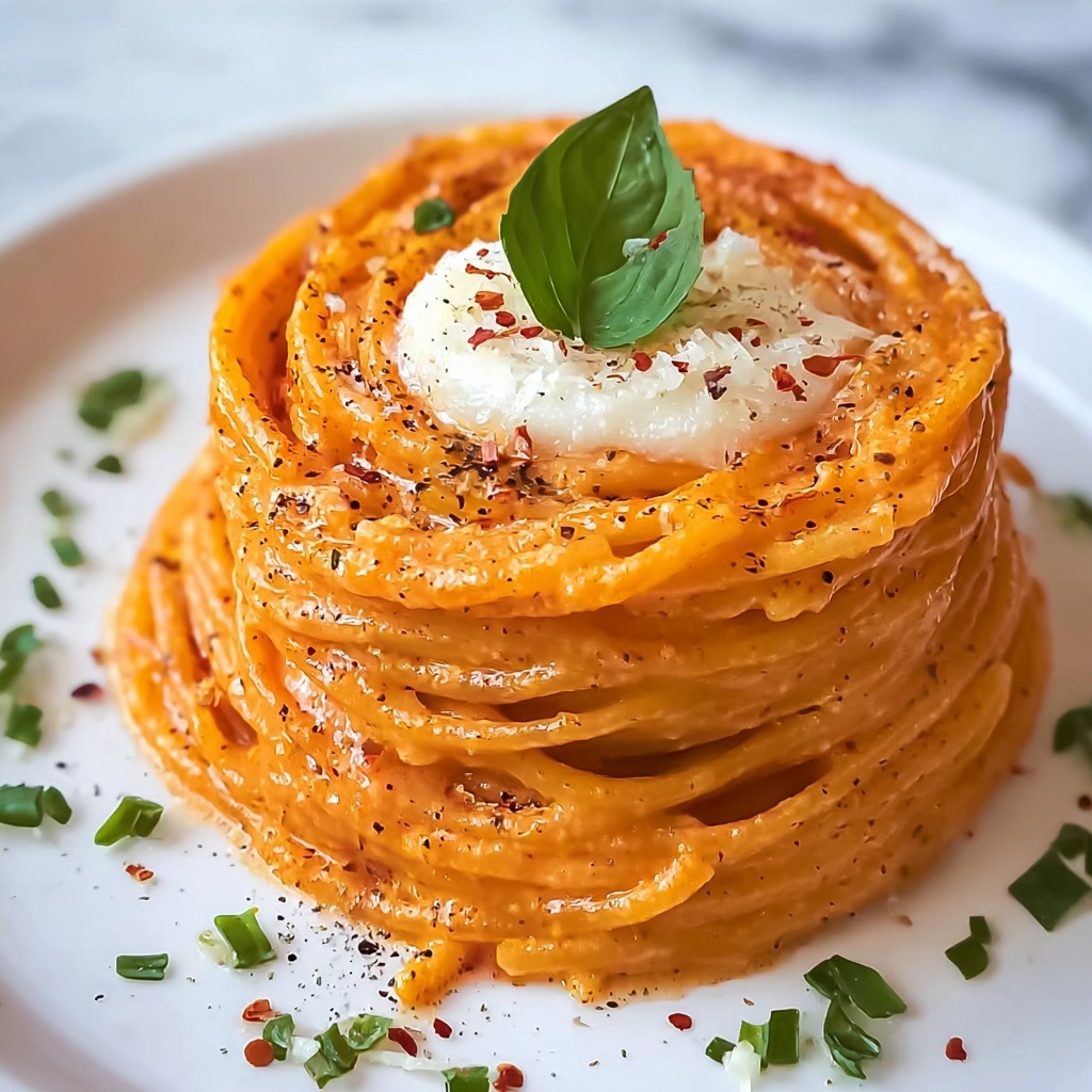 Creamy Tomato Pasta Sauce with Garlic and Basil Recipe - Recipe Image