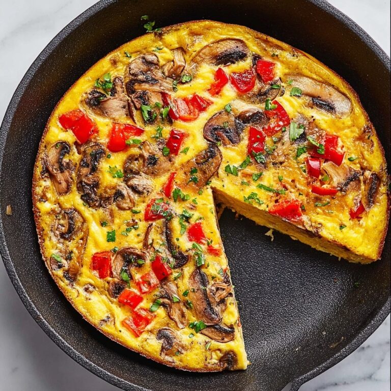 Vegetable Mushroom and Bell Pepper Frittata Recipe