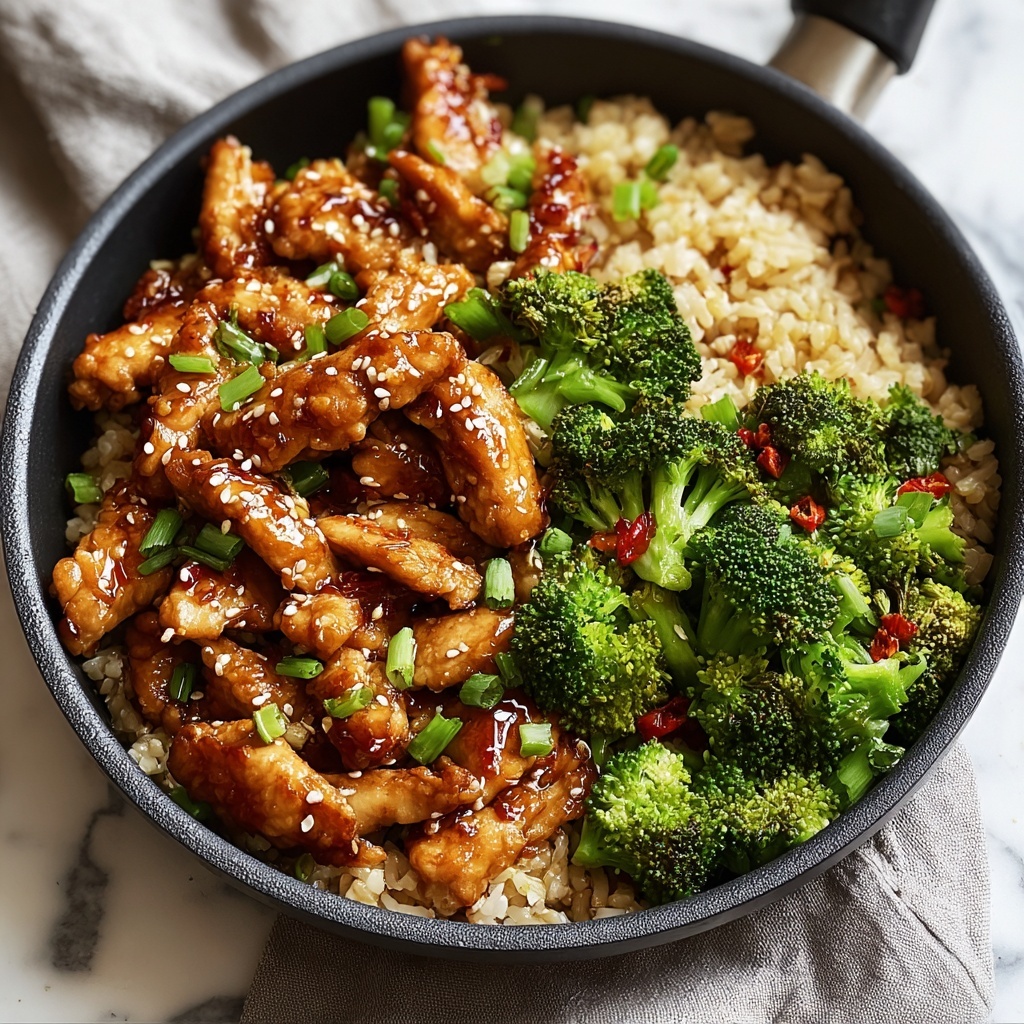Teriyaki Chicken Skillet Casserole with Broccoli Recipe - Recipe Image