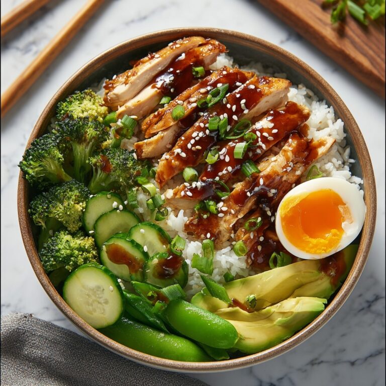Sticky Chicken Rice Bowls Recipe