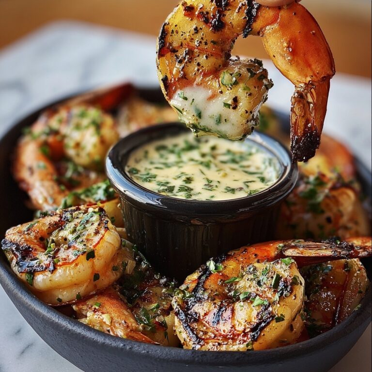 Spicy Garlic Parmesan Grilled Shrimp with Lemon-Herb Aioli Recipe