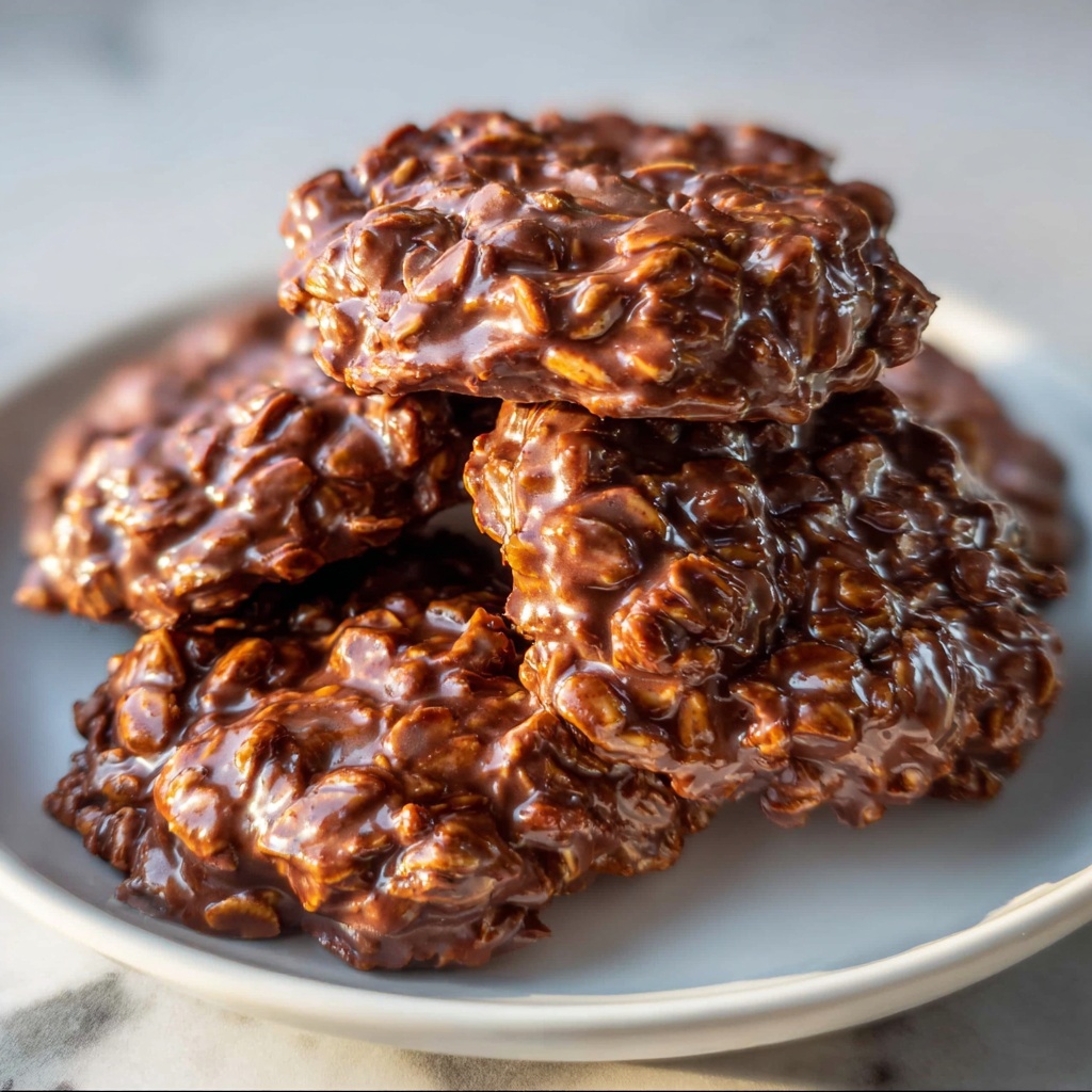 Chocolate Peanut Butter No Bake Cookies Recipe - Recipe Image