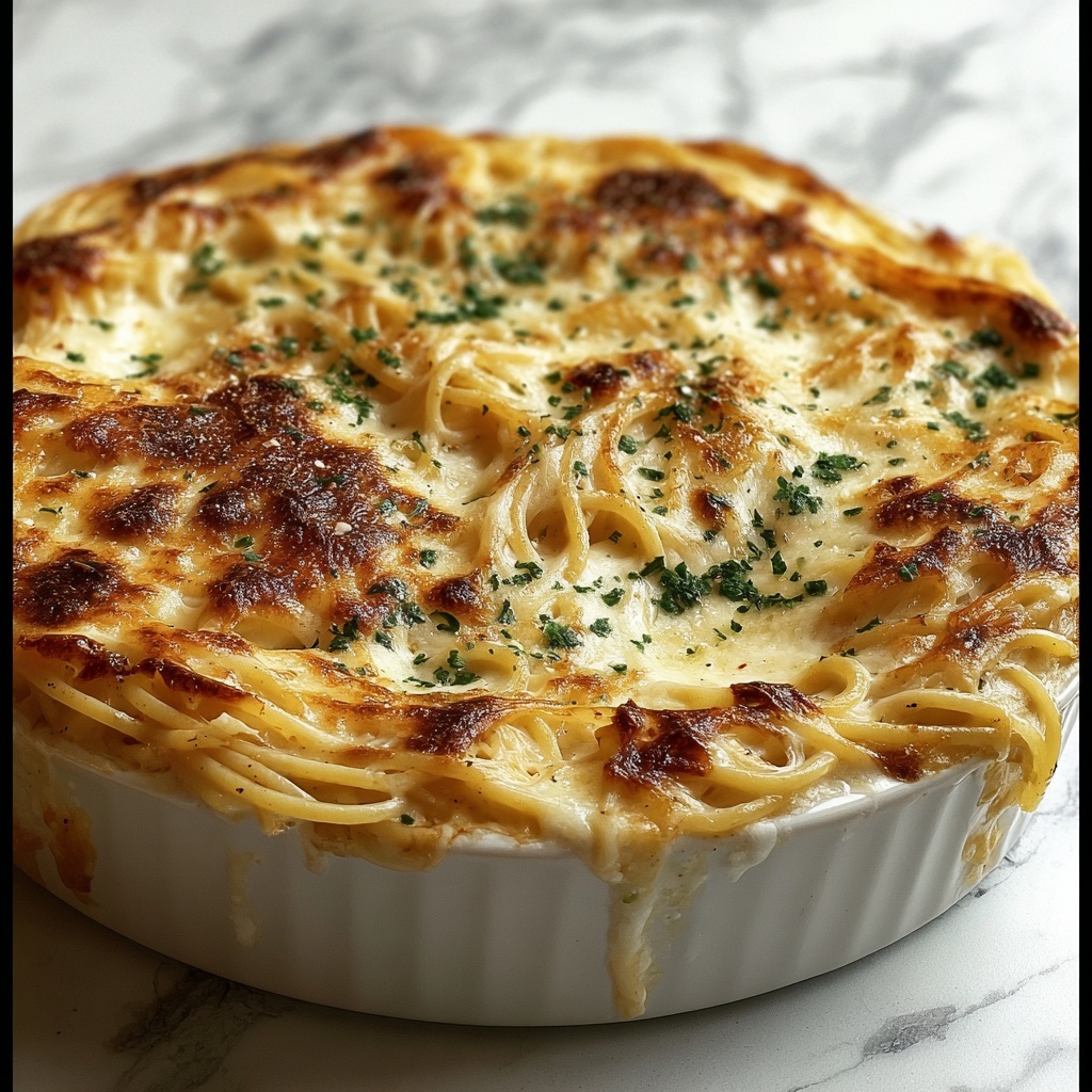 Baked Cream Cheese Spaghetti Recipe - Recipe Image