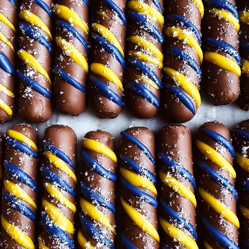 Delicious Chocolate Football Pretzel Rods for Game Day Fun Recipe - Recipe Image