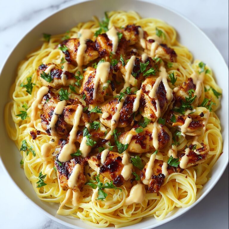 Garlic Butter Chicken Bites with Creamy Parmesan Pasta Recipe
