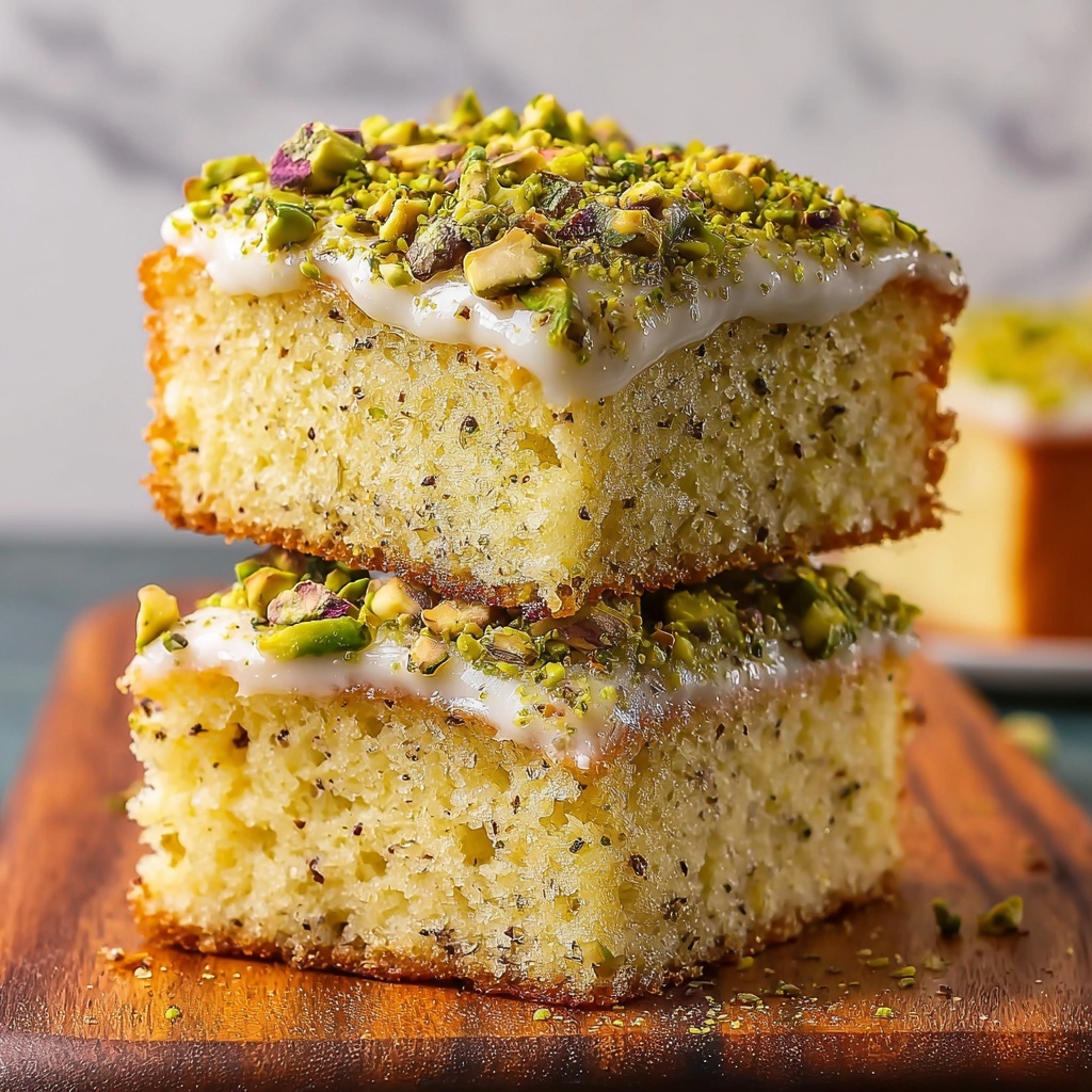 Lemon Pistachio Milk Cake Recipe - Recipe Image