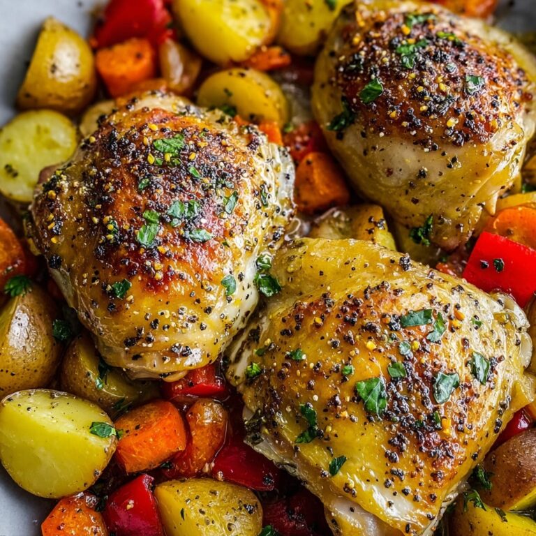 Honey Mustard Glazed Chicken with Roasted Vegetables Recipe