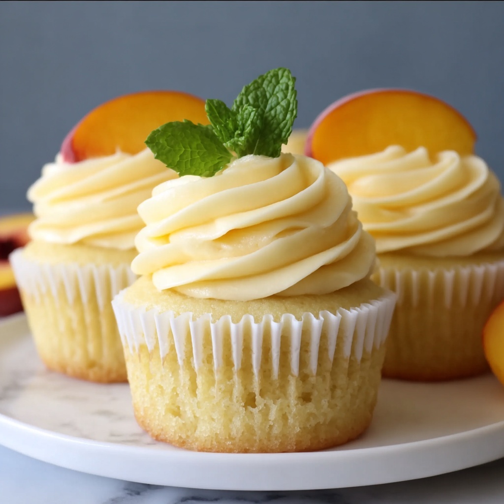 Honey Peach Cream Cheese Cupcakes Recipe - Recipe Image