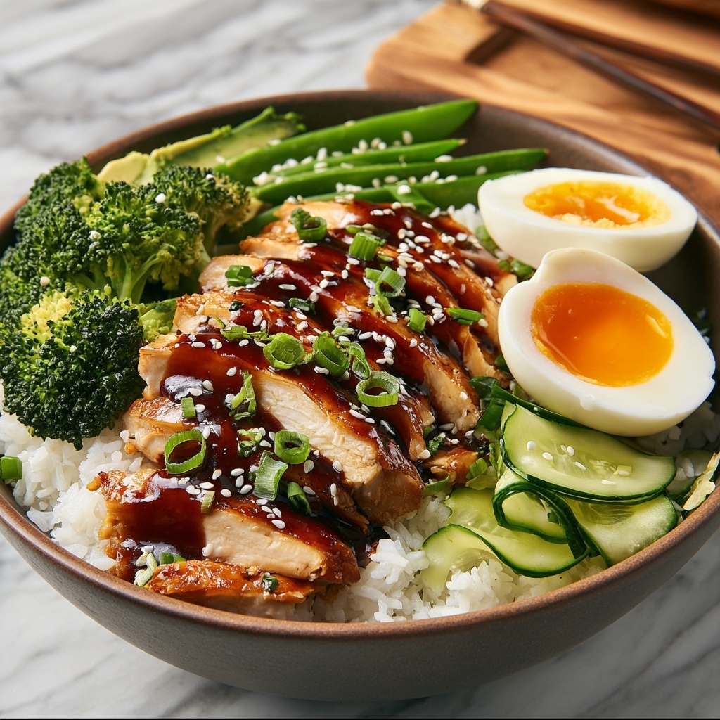 Sticky Chicken Rice Bowls Recipe - Recipe Image