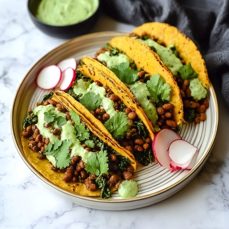 Smoky Beans and Greens Tacos with Aji Verde Recipe