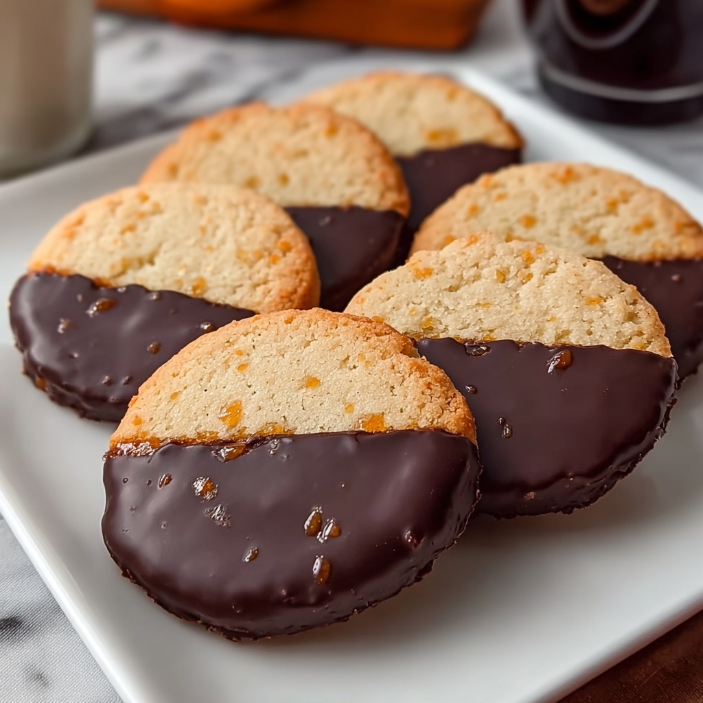 Chocolate Orange Shortbread Cookies Recipe - Recipe Image