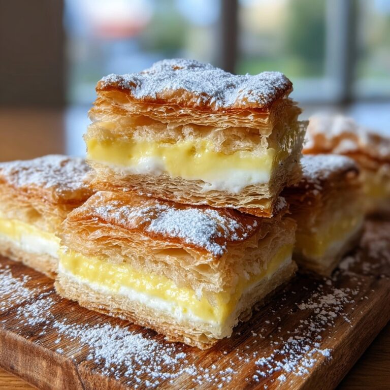 Vanilla Custard Cream Squares Recipe