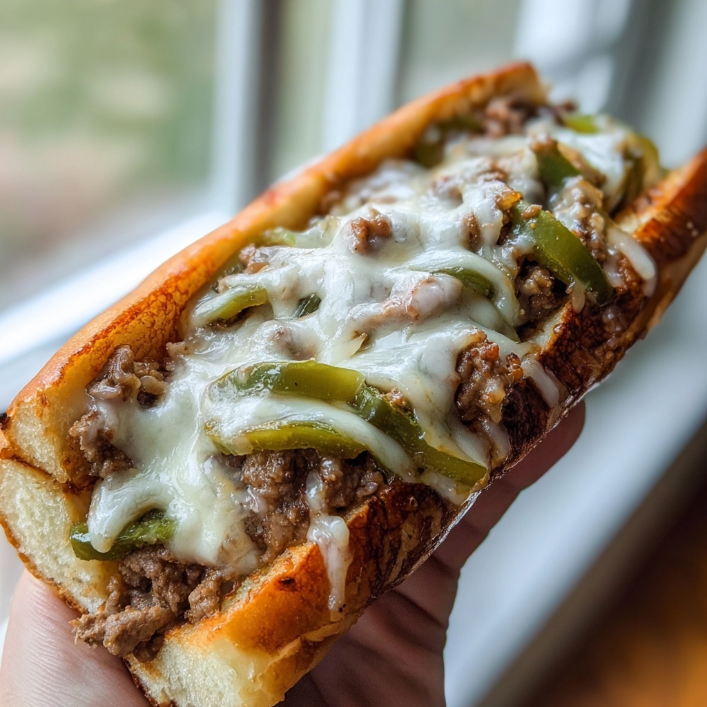 Cheesesteak Style Sloppy Joes Recipe - Recipe Image