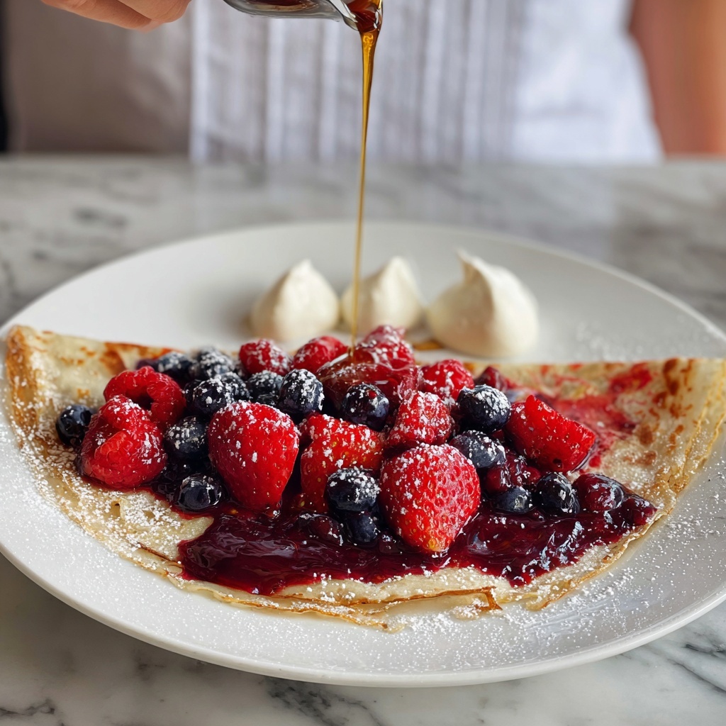 Berry-Topped Tapioca Crepes Recipe - Recipe Image