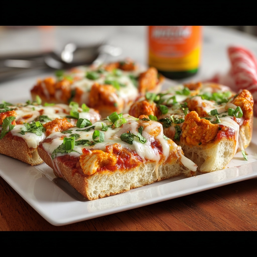 Buffalo Chicken French Bread Pizza Recipe - Recipe Image