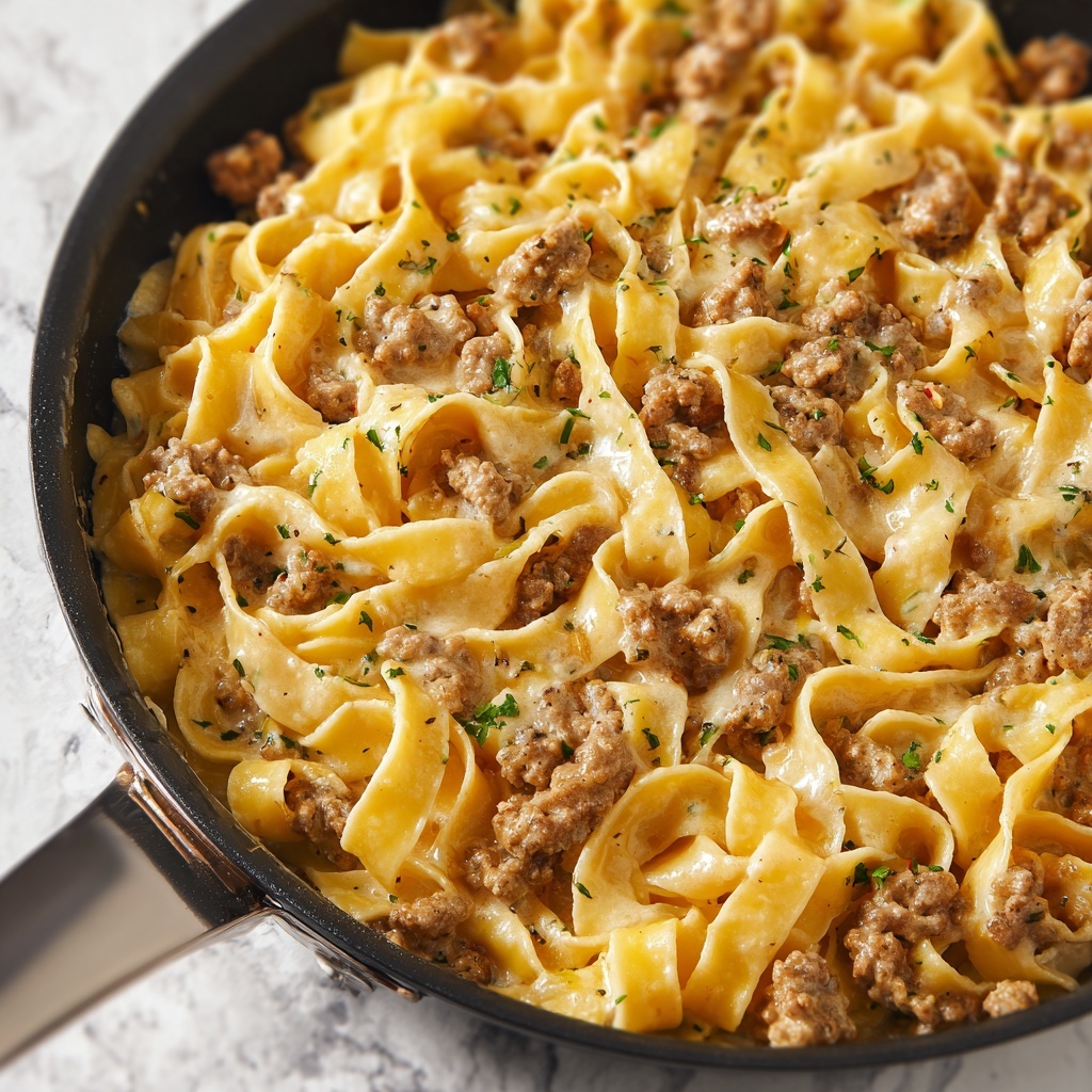 Ground Beef Alfredo Recipe - Recipe Image