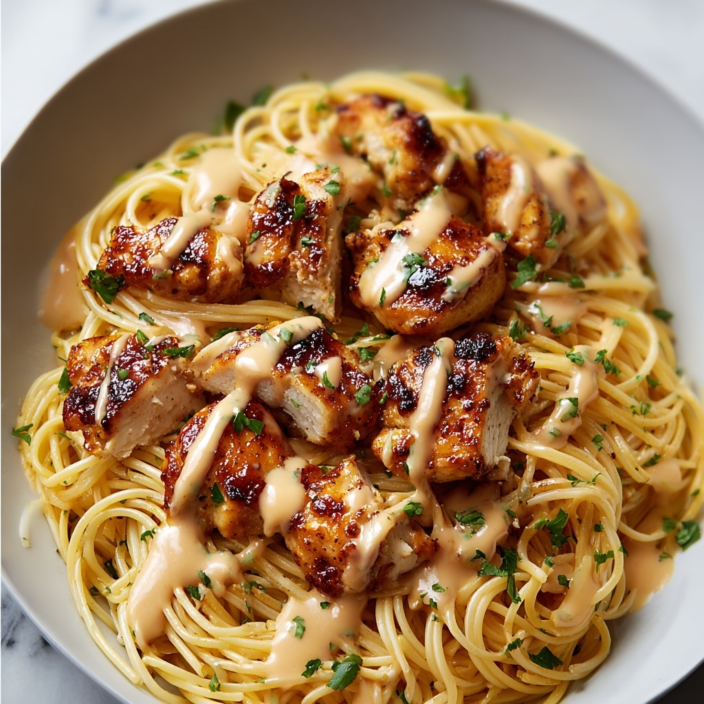 Garlic Butter Chicken Bites with Creamy Parmesan Pasta Recipe - Recipe Image