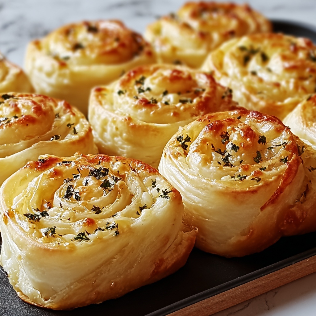 Cheesy Garlic Butter Rollups Recipe - Recipe Image