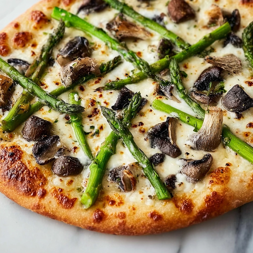 Asparagus Morel Pizza Recipe - Recipe Image