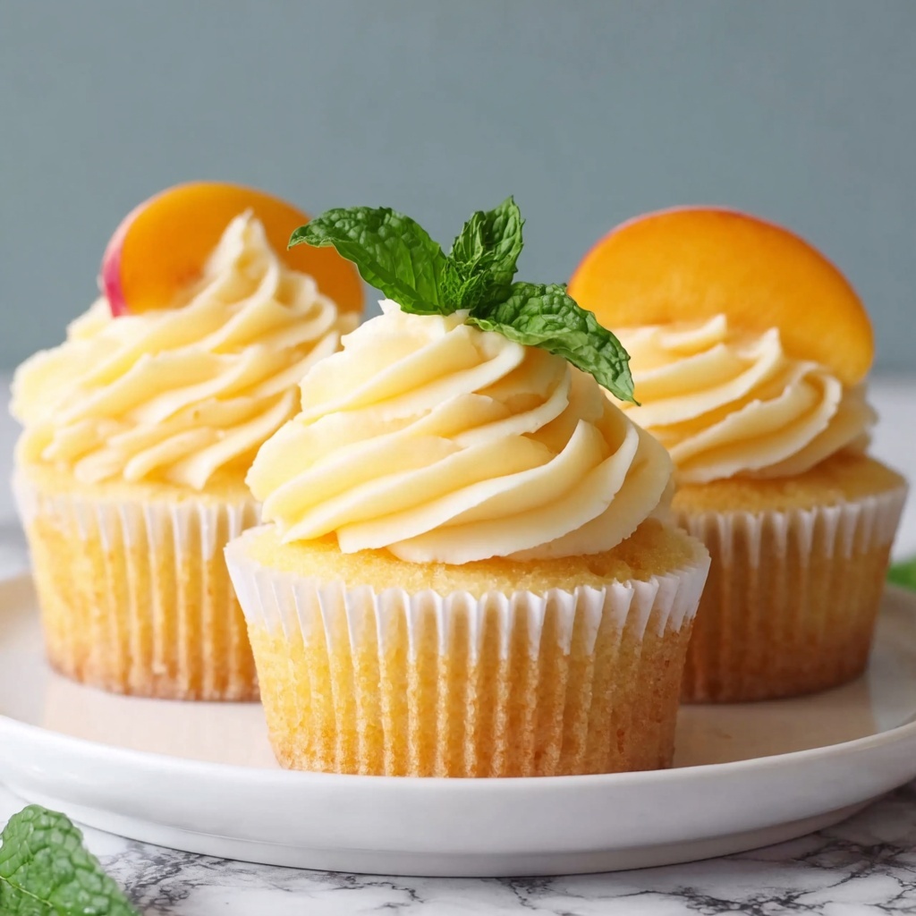 Honey Peach Cream Cheese Cupcakes Recipe - Recipe Image