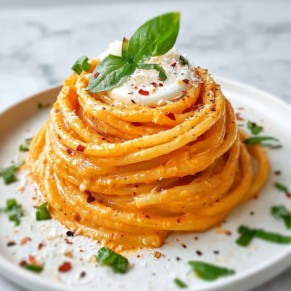 Creamy Tomato Pasta Sauce with Garlic and Basil Recipe - Recipe Image