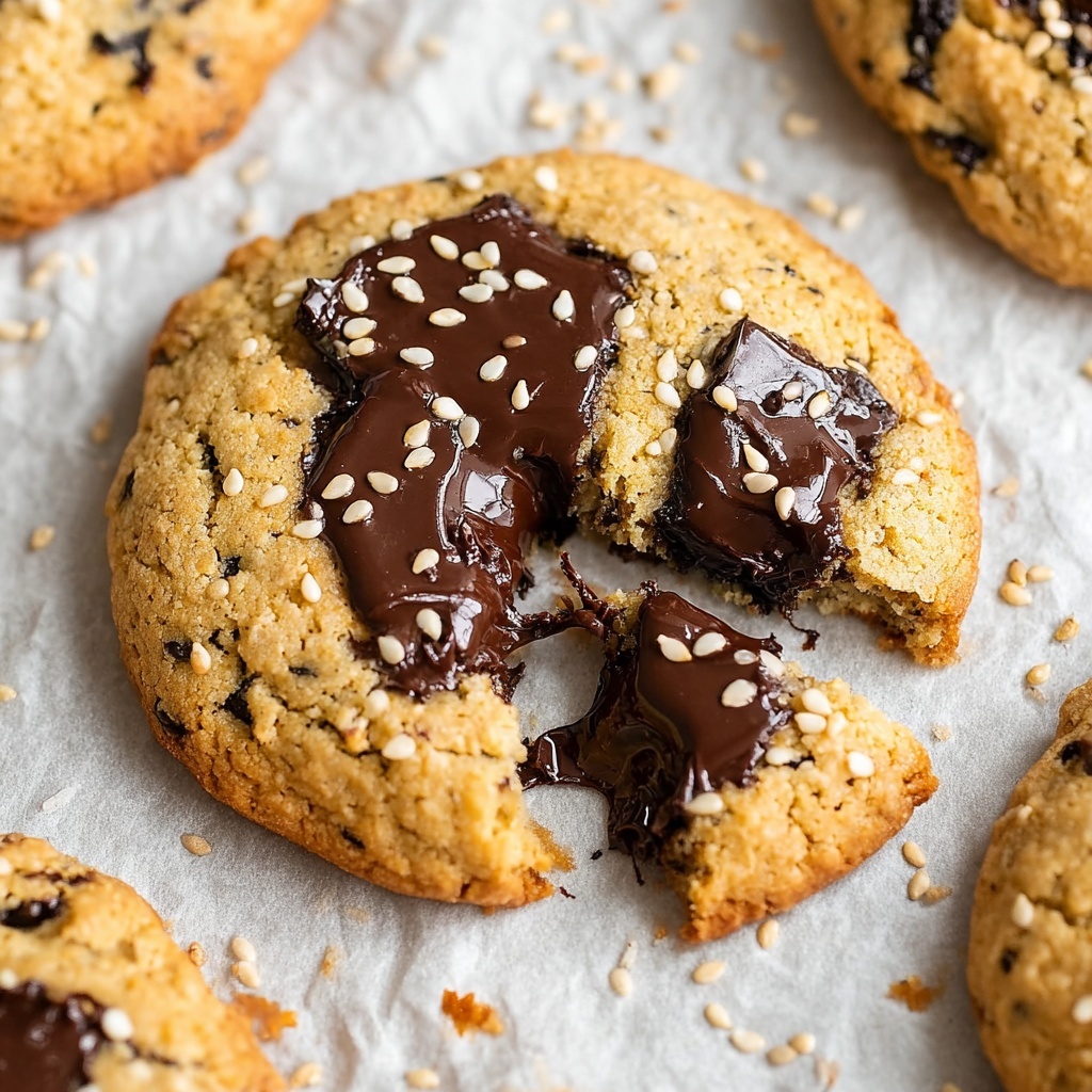 Vegan Tahini Chocolate Chip Cookies Recipe - Recipe Image