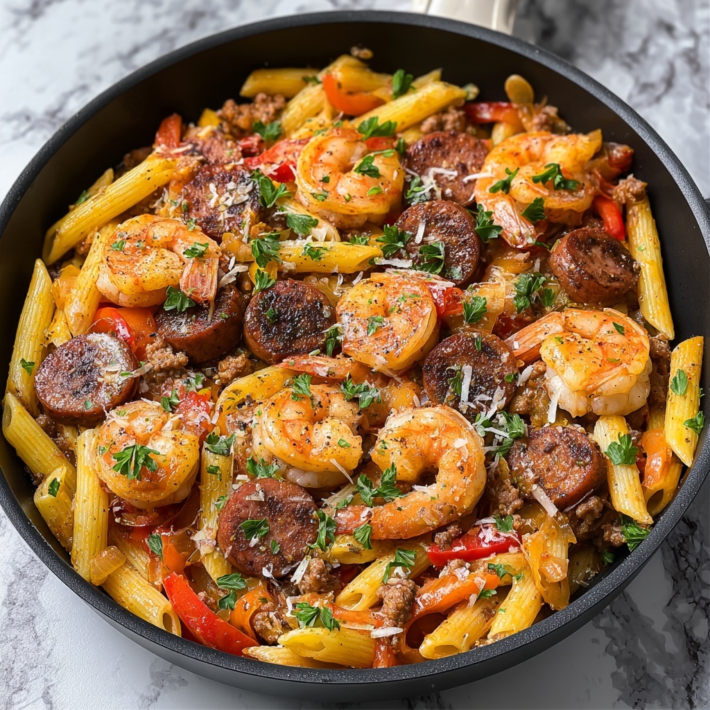 Cajun Shrimp and Sausage Pasta Recipe - Recipe Image