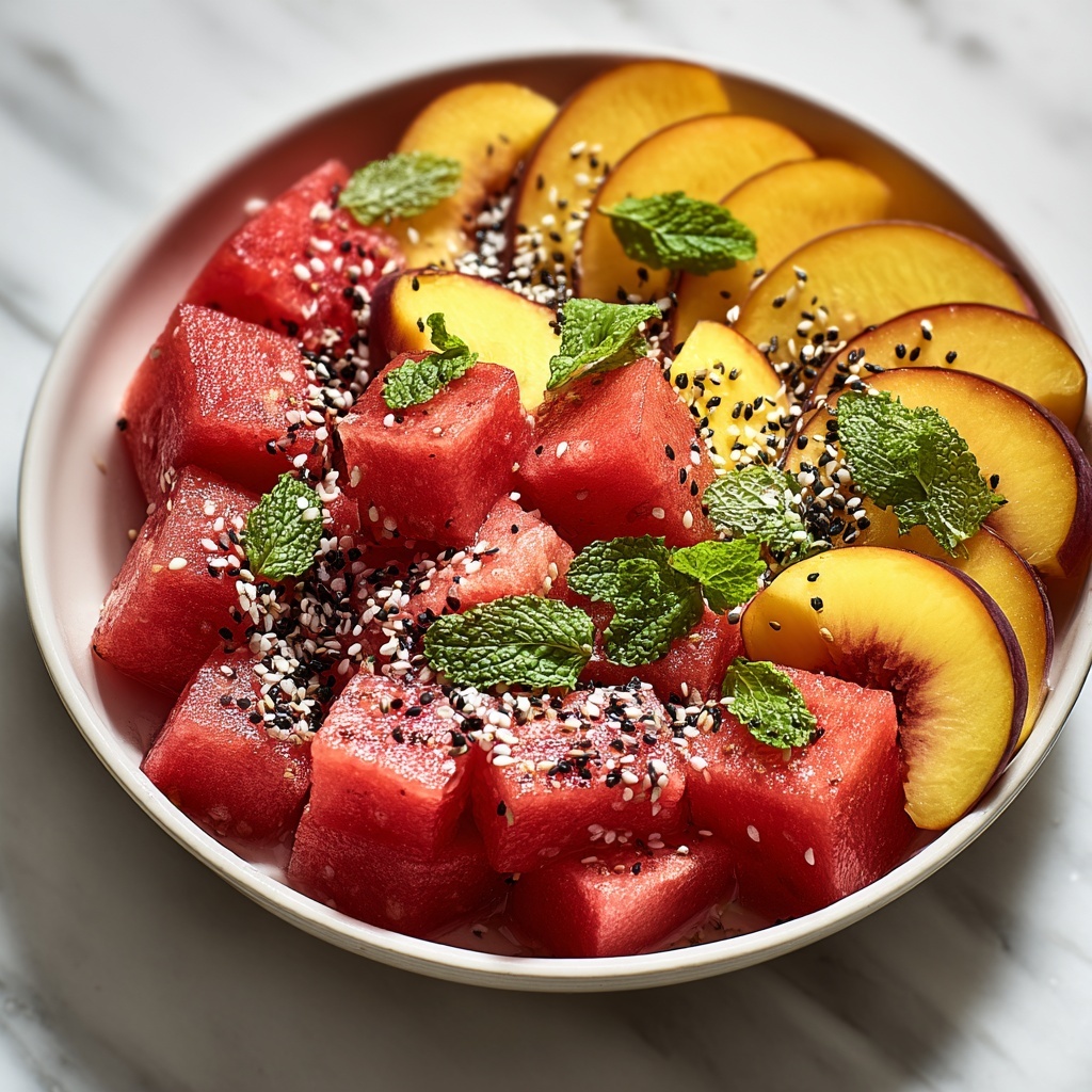 Peach Watermelon Salad: An Amazing Ultimate Recipe - Recipe Image