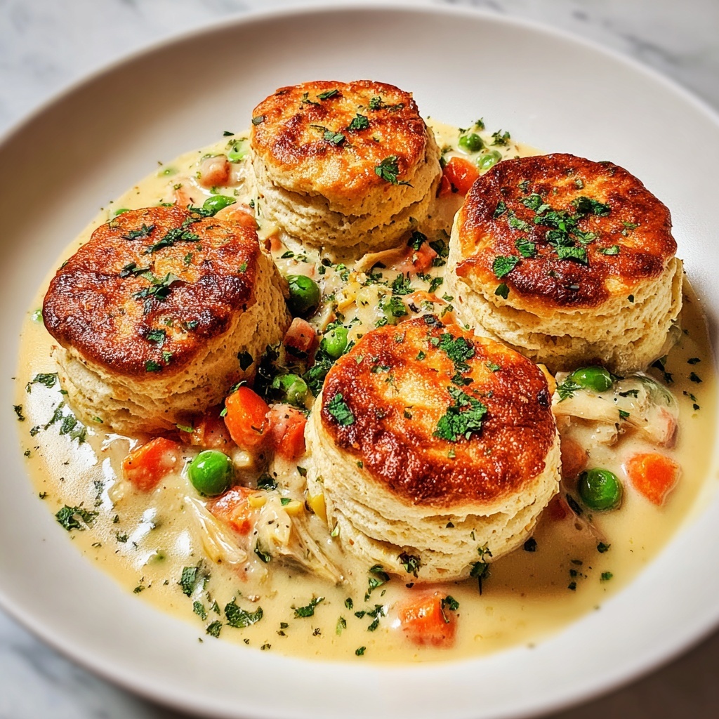 Chicken Pot Pie with Biscuits Recipe - Recipe Image