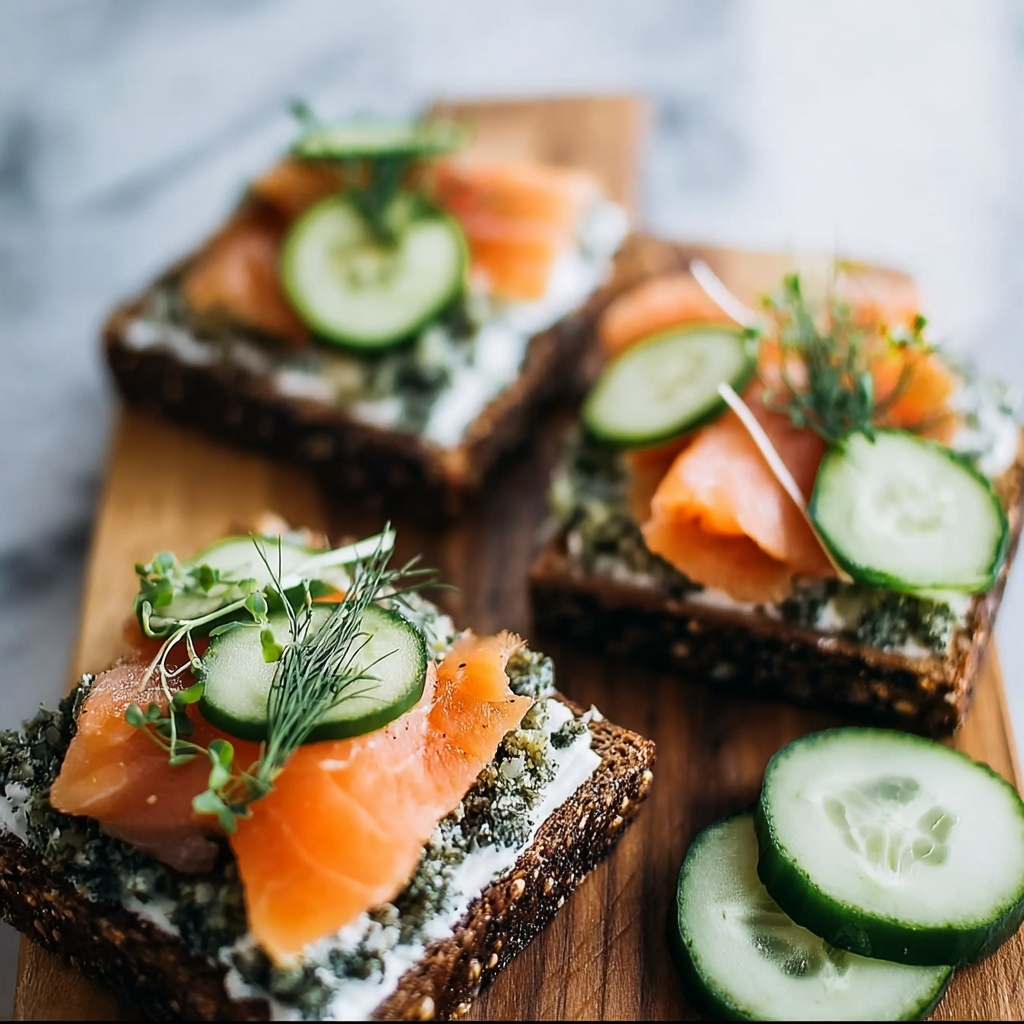 Smoked Salmon Pumperknickel Toasts with Cream Cheese, Capers, and Dill Recipe - Recipe Image