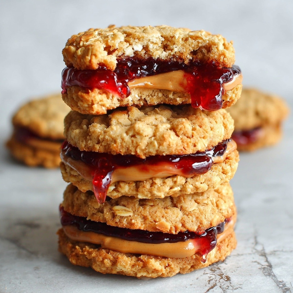 Healthy Flourless Peanut Butter & Jelly Cookie Sandwiches Recipe - Recipe Image