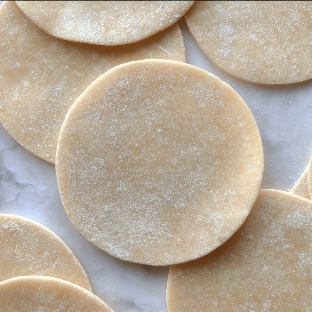 Keto Wonton Wrapper Alternative with Almond Flour and Cheese Recipe - Recipe Image