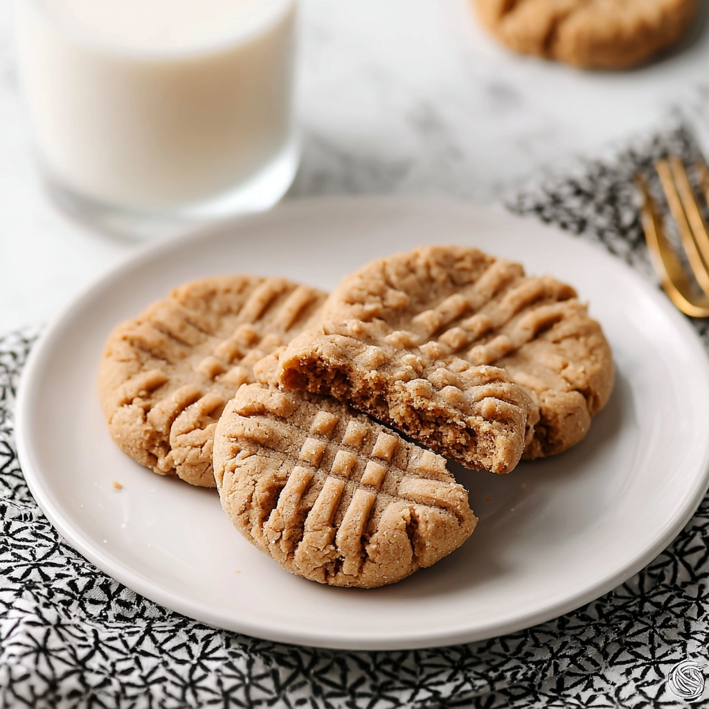 Easy Peanut Butter Cookies Recipe - Recipe Image