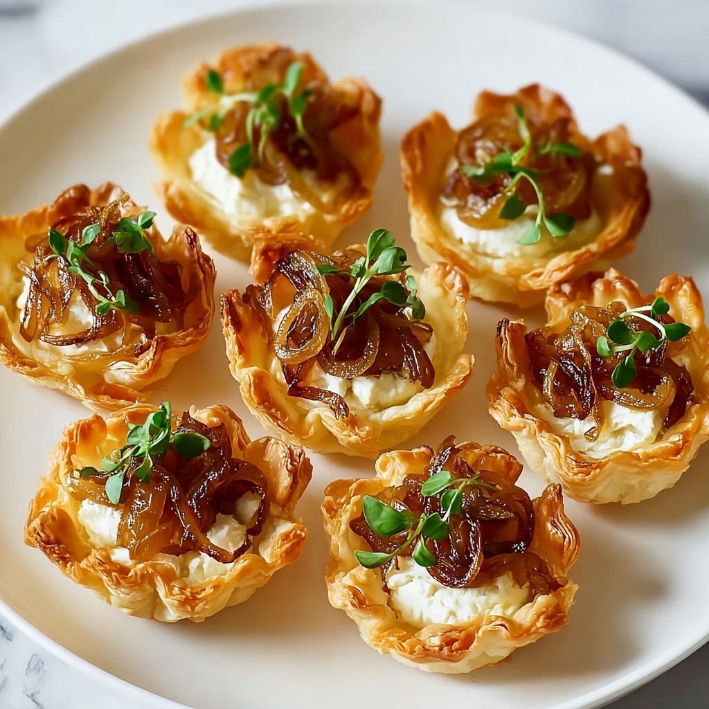 Irresistible Caramelized Onion and Goat Cheese Tarts Recipe - Recipe Image