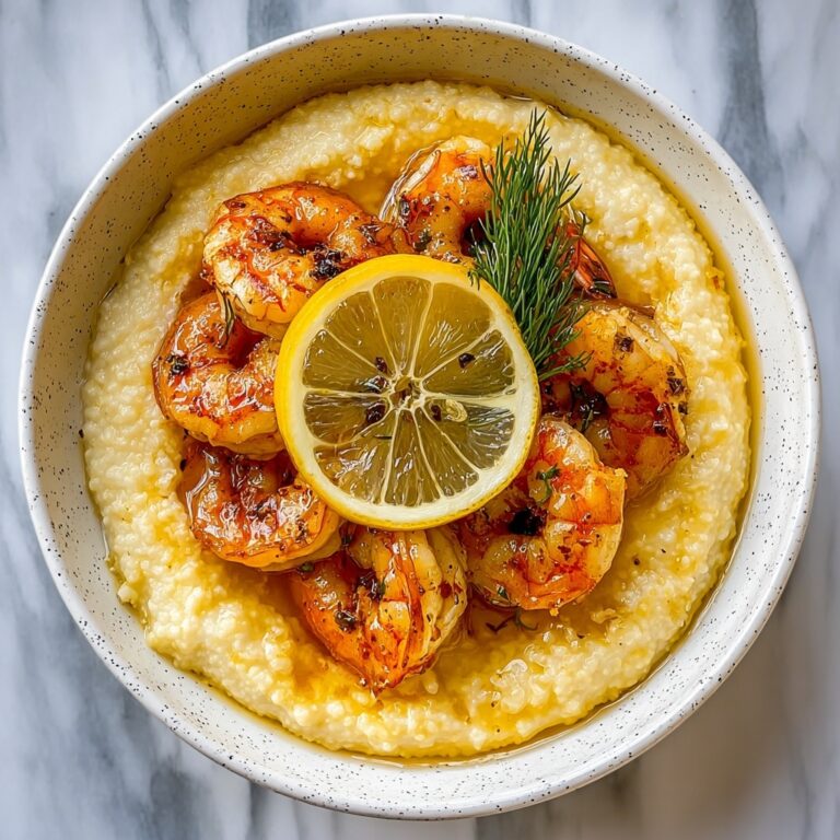 Honey Butter Cajun Shrimp with Smoked Gouda Grits Recipe