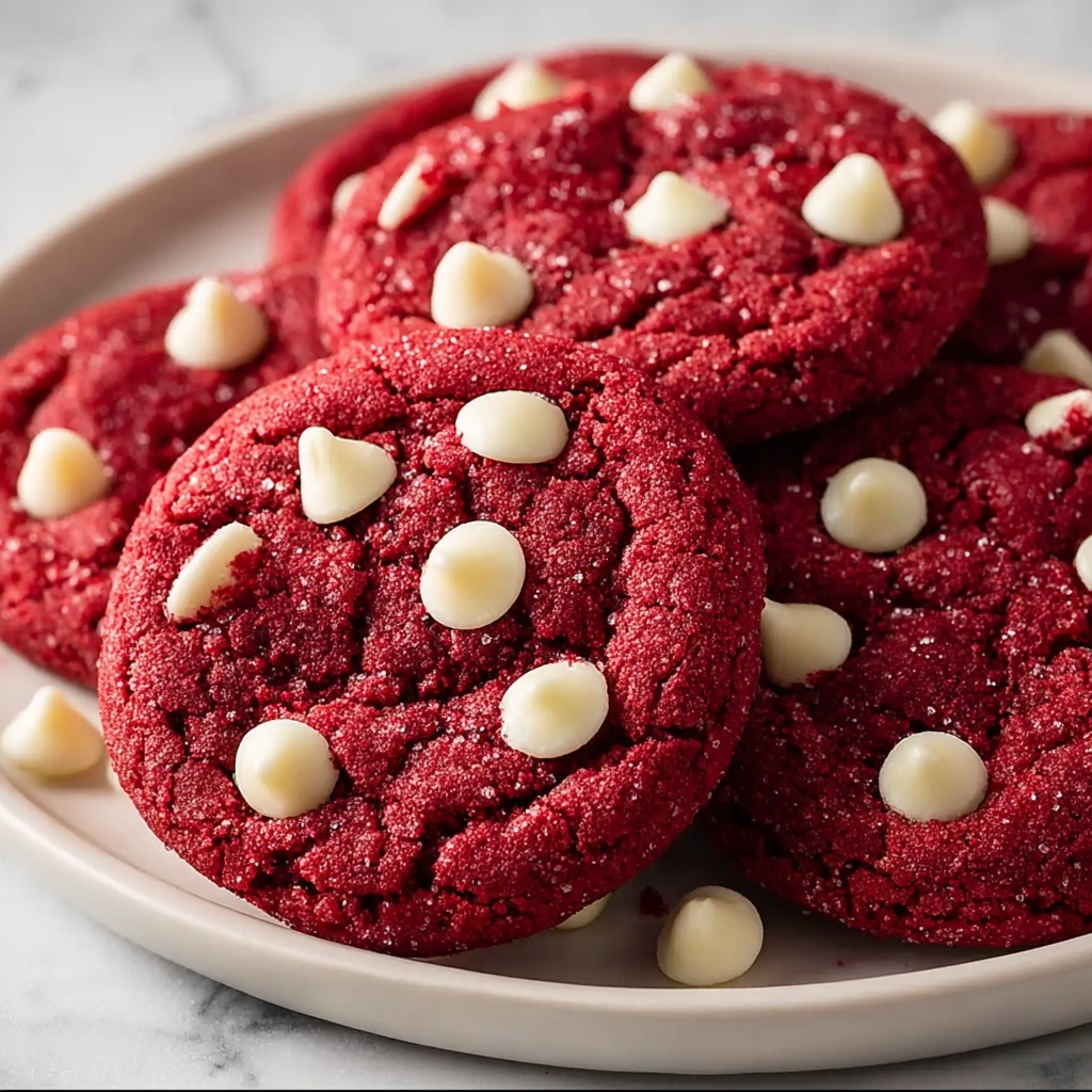 Chewy Red Velvet Cookies with White Chocolate Recipe - Recipe Image